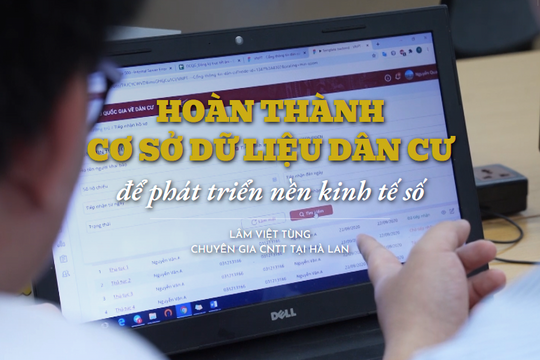 Hoàn thành cơ sở dữ liệu dân cư để phát triển nền kinh tế số