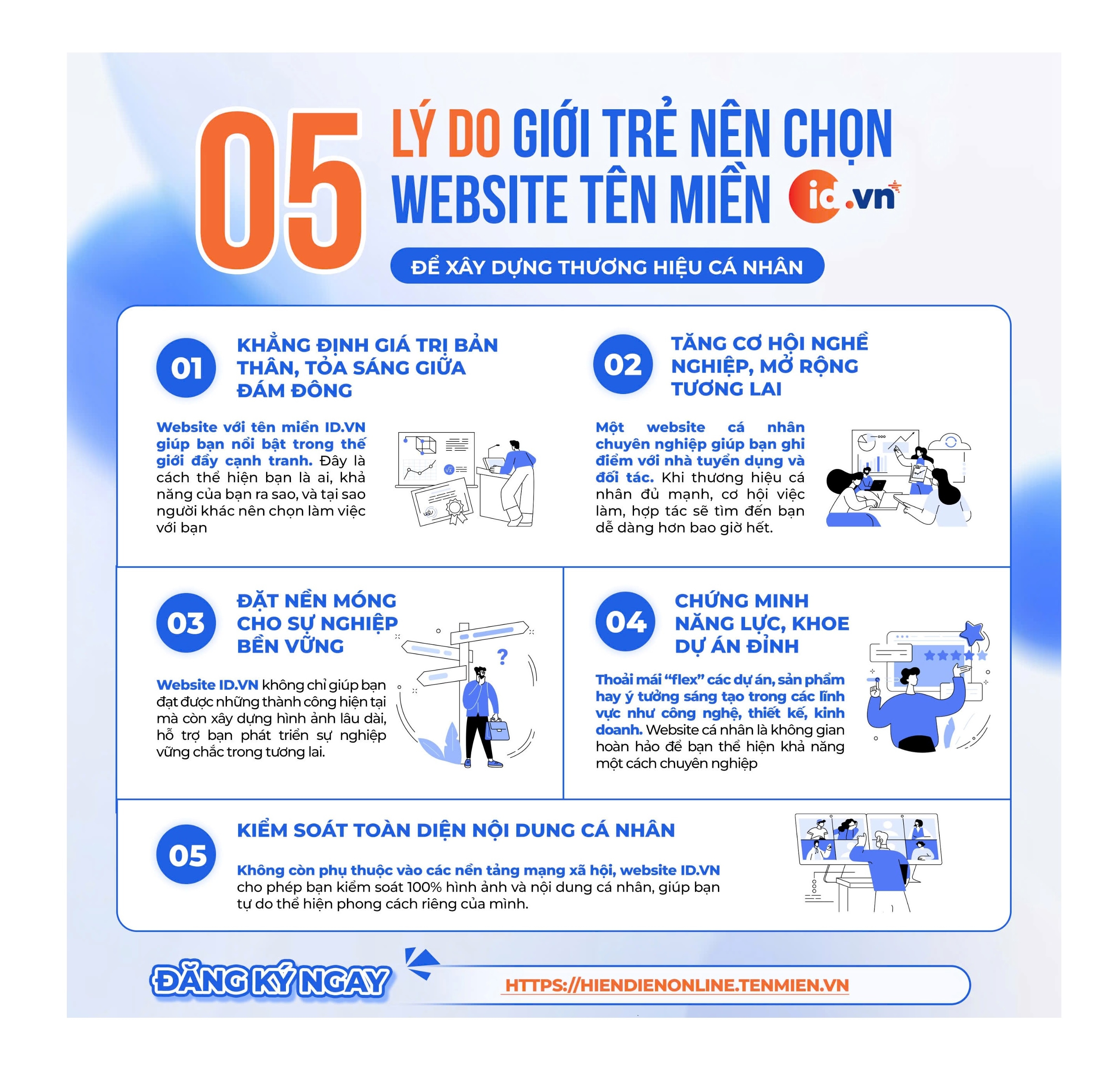 Khẳng định giá trị riêng và nâng cấp thương hiệu cá nhân khi sử dụng website tên miền...