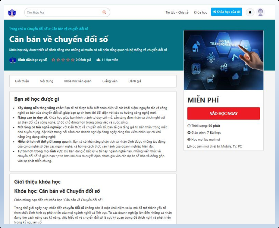 Hướng dẫn sử dụng Cổng Thông tin bình dân học vụ số tỉnh Lai Châu - Ảnh minh hoạ 3